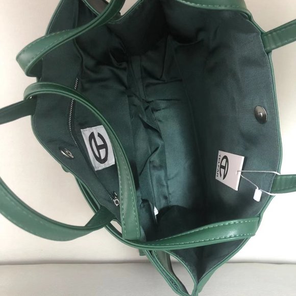 Tote Bag Dark green patent leather Telfar laptop bag medium number - Picture 5 of 7